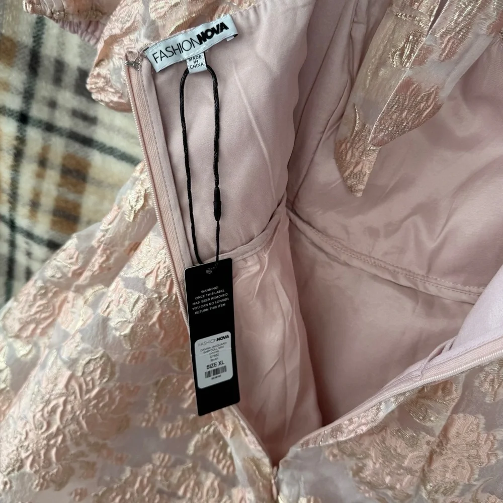 Fashion Nova Pink and Gold Dress #131